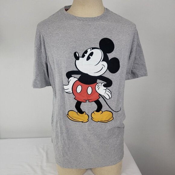 Disney Mickey Mouse Men's Gray Short Sleeve Tshirt T Shirt Size XXL 90% Cotton - Picture 2 of 7